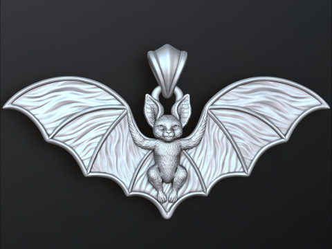 Bat Pendant 3D print model 3D Print Model