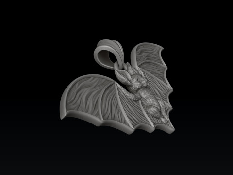 Bat Pendant 3D print model Modelo de impresión 3D