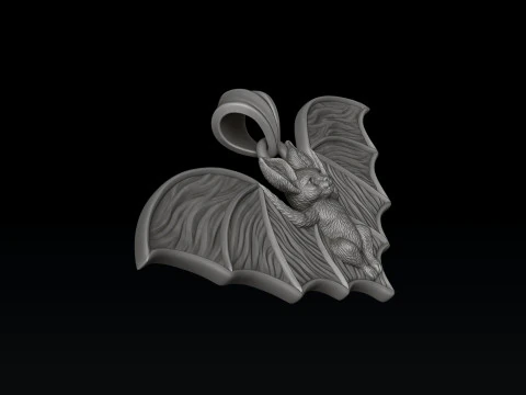 Bat Pendant 3D print model 3D Print Model