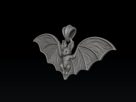 Bat Pendant 3D print model 3D Print Model
