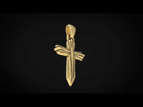 High-Quality Cross Pendant Jewelry Design for 3D Print and CNC Free 3D print model 3Dプリントモデル
