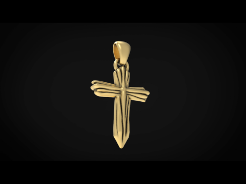 High-Quality Cross Pendant Jewelry Design for 3D Print and CNC Free 3D print model 3Dプリントモデル