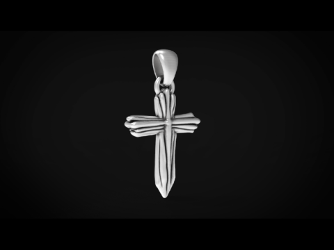 High-Quality Cross Pendant Jewelry Design for 3D Print and CNC Free 3D print model 3Dプリントモデル