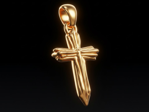 3D プリントおよび CNC 無料 3D プリント モデル用の高品質クロス ペンダント ジュエリー デザイン 3Dプリントモデル