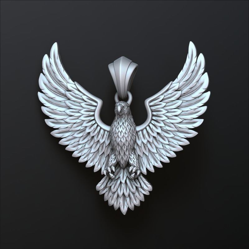 Eagle Pendant 3d v3 3D print model Modello di stampa 3D .c4d .max .obj .3ds .fbx .stl .blend