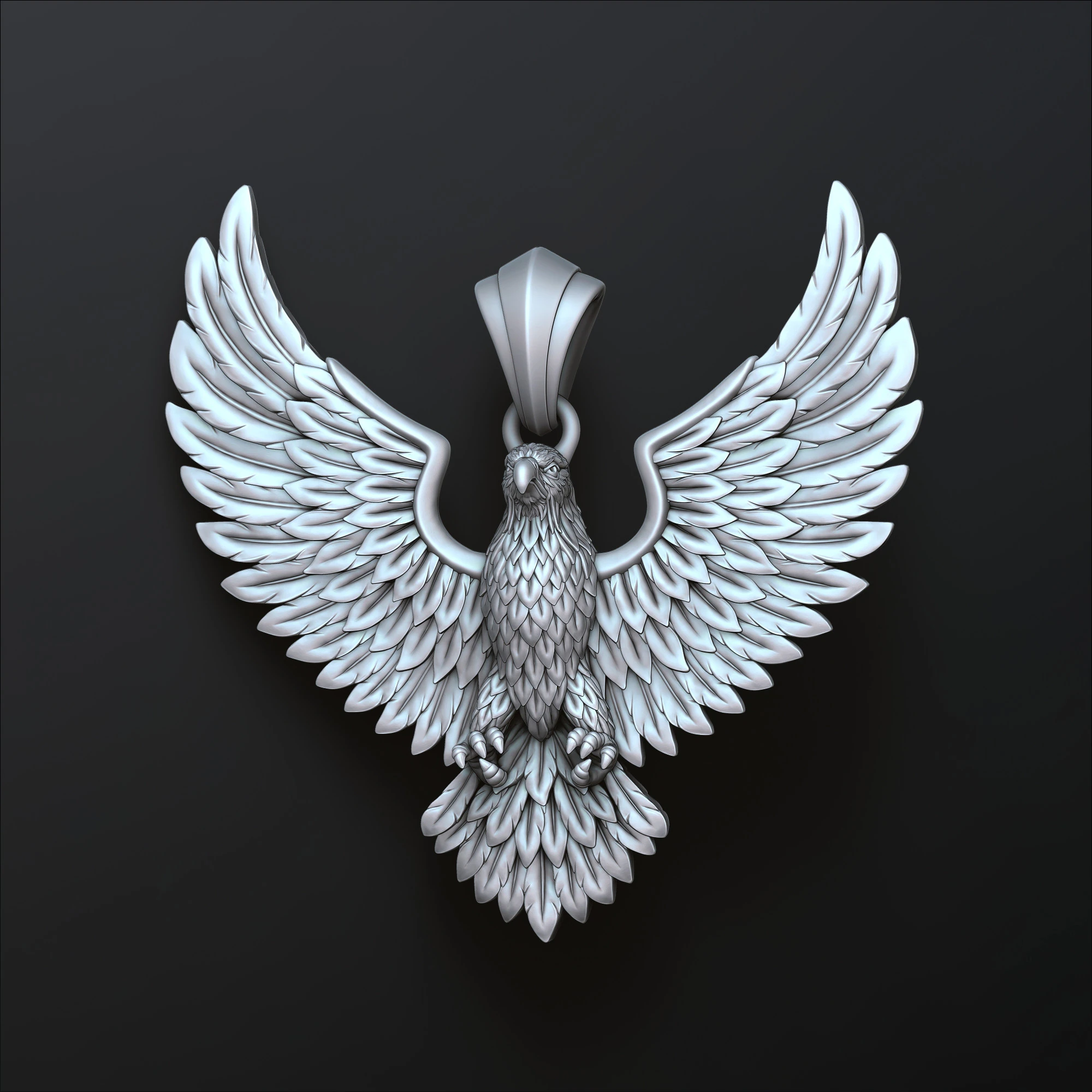 Eagle Pendant 3d v3 3D print model 3D Print Model .c4d .max .obj .3ds .fbx .stl .blend 