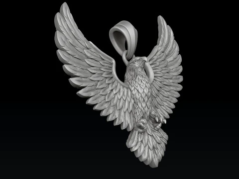 Eagle Pendant 3d v3 3D print model 3D Print Model