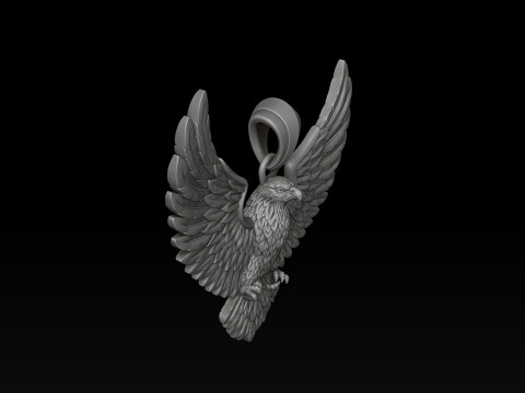 Eagle Pendant 3d v3 3D print model Modello di stampa 3D