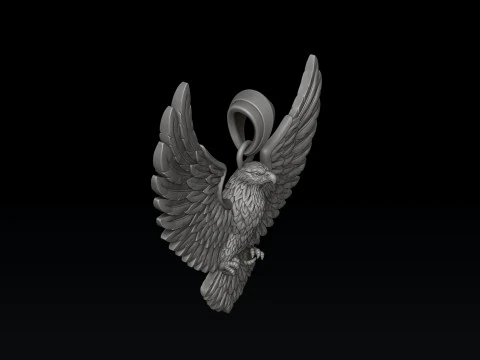 Eagle Pendant 3d v3 3D print model 3D Print Model