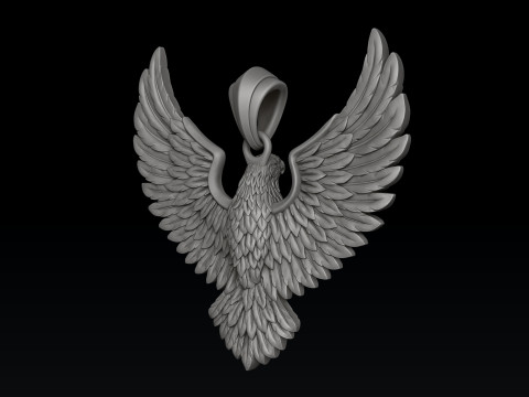 Eagle Pendant 3d v3 3D print model Modello di stampa 3D