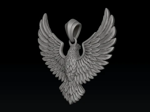 Eagle Pendant 3d v3 3D print model 3D Print Model