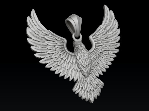 Eagle Pendant 3d v3 3D print model Modello di stampa 3D