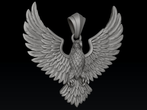 Eagle Pendant 3d v3 3D print model Modello di stampa 3D