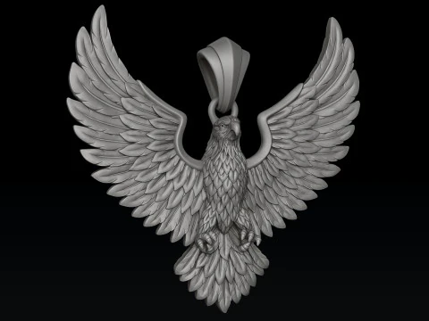 Eagle Pendant 3d v3 3D print model 3D Print Model