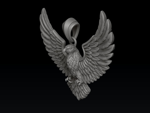 Eagle Pendant 3d v3 3D print model Modello di stampa 3D