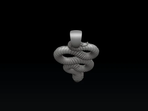 Snake Pendant v3 3D print model 3D Print Model