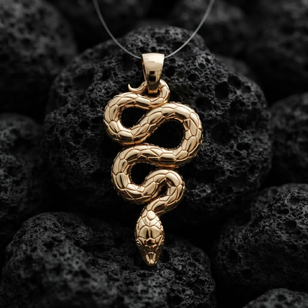 Snake Pendant v3 3D print model 3D Print Model .c4d .max .obj .3ds .fbx .stl .blend