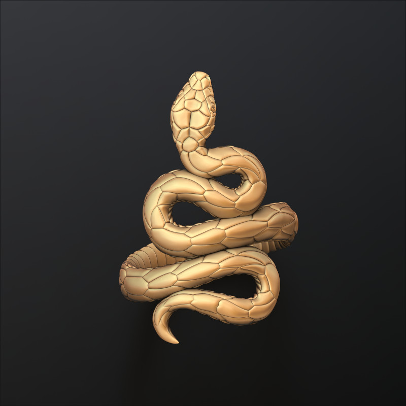 Snake Ring v3 3D print model 3Dプリントモデル .c4d .max .obj .3ds .fbx .stl .blend