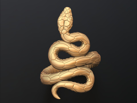 Snake Ring v3 3D print model 3D printmodel