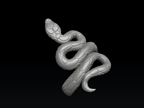 Snake Ring v3 3D print model 3D Print Model