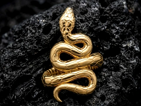 Snake Ring v3 3D print model 3D Print Model