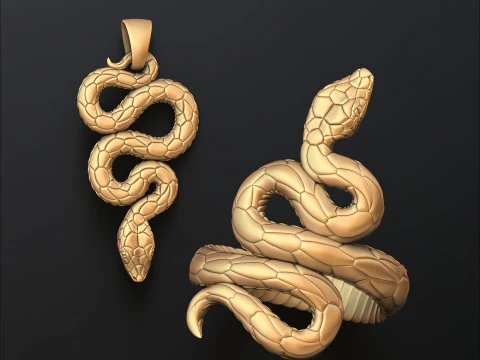 Zawieszka Snake Ring v3 Kolekcja Model do druku 3D