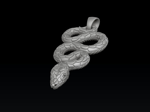 Snake Ring pendant v3 Collection 3D 프린트 모델