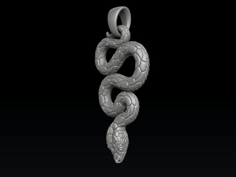 Snake Ring pendant v3 Collection 3D 프린트 모델