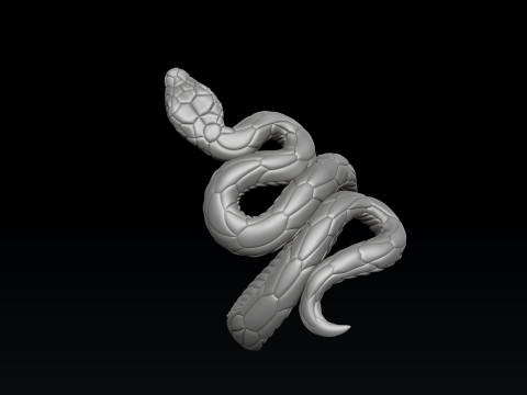 Snake Ring pendant v3 Collection 3D 프린트 모델