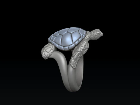 Modelo de impress&atilde;o 3D do anel da tartaruga Modelo de Impressão 3D