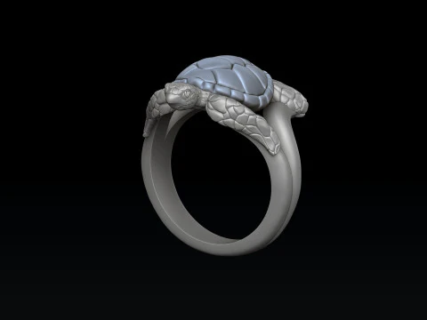 Modelo de impress&atilde;o 3D do anel da tartaruga Modelo de Impressão 3D