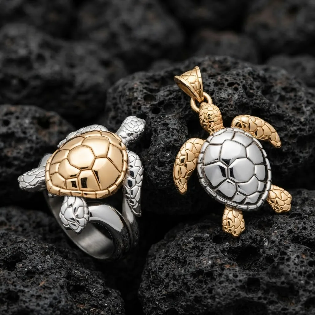 Turtle Ring Pendant Collection 3D Print Model .c4d .max .obj .3ds .fbx .stl .blend 
