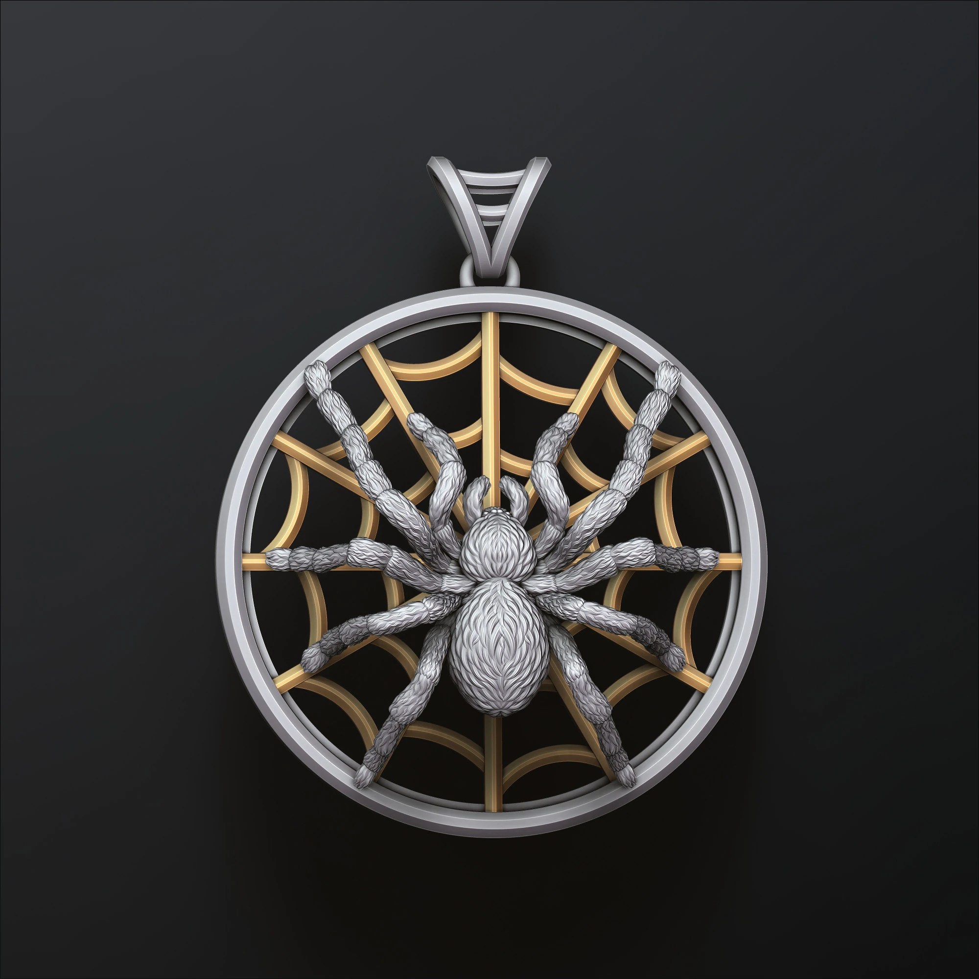Spider Pendant v2 3D print model 3D Print Model .c4d .max .obj .3ds .fbx .stl .blend 