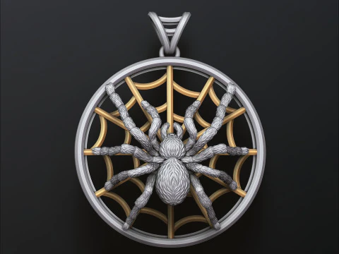 Model pająka wisiorek v2 do druku 3D Model do druku 3D