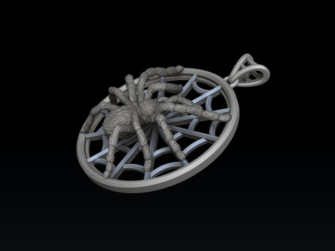 Spider Pendant v2 3D print model 3D printmodel