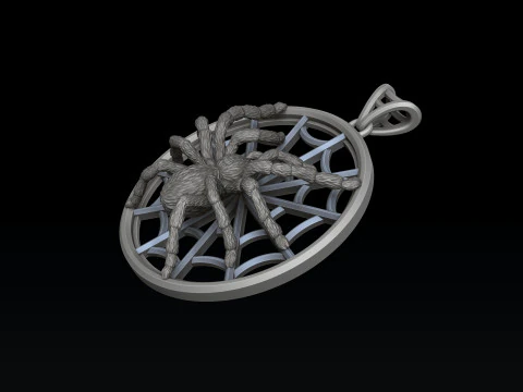 Spider Pendant v2 3D print model 3D Print Model