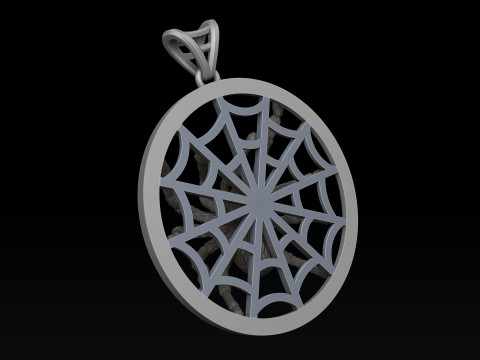 Spider Pendant v2 3D print model 3D printmodel