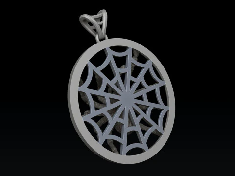 Spider Pendant v2 3D print model 3D Print Model