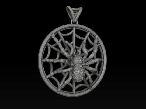 Spider Pendant v2 3D print model 3D printmodel