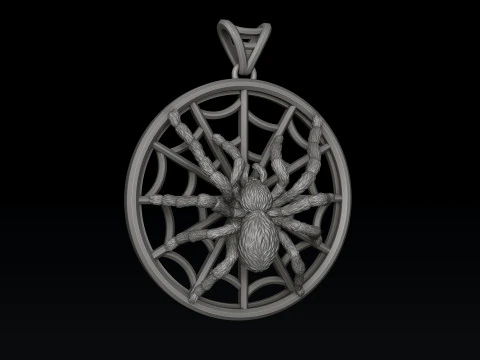 Spider Pendant v2 3D print model 3D Print Model