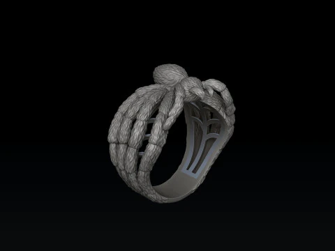 スパイダー リング v2 3D プリント モデル 3Dプリントモデル