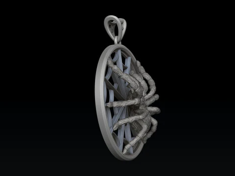 Spider Pendant Ring v2 Collection 3D Print Model