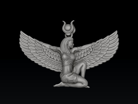 Isis Egyptian Goddess Pendant v3 3D print model 3D 打印模型