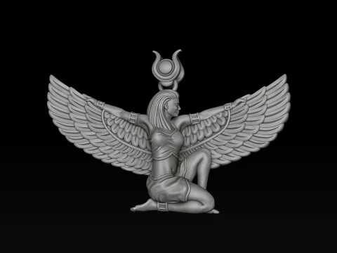 Isis Egyptian Goddess Pendant v3 3D print model 3D Print Model