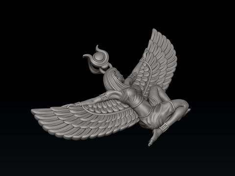Isis Egyptian Goddess Pendant v3 3D print model 3D 打印模型