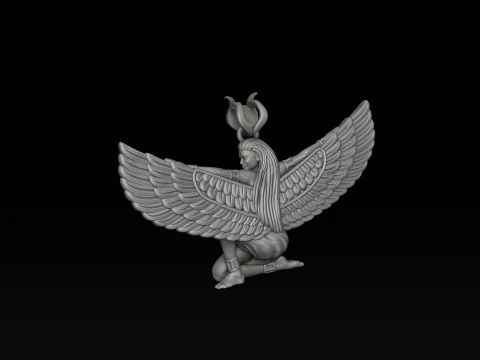 Isis Egyptian Goddess Pendant v3 3D print model 3D Print Model