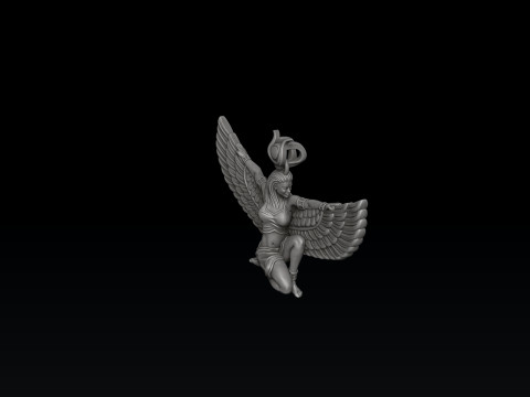 Isis Egyptian Goddess Pendant v3 3D print model 3D 打印模型