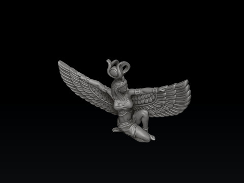 Isis Egyptian Goddess Pendant v3 3D print model 3D 打印模型
