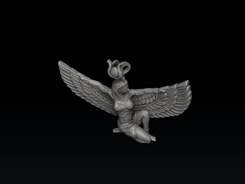 Isis Egyptian Goddess Pendant v3 3D print model 3D Print Model