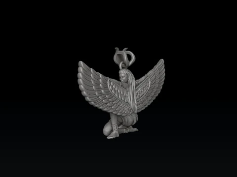 Isis Egyptian Goddess Pendant v3 3D print model 3D Print Model